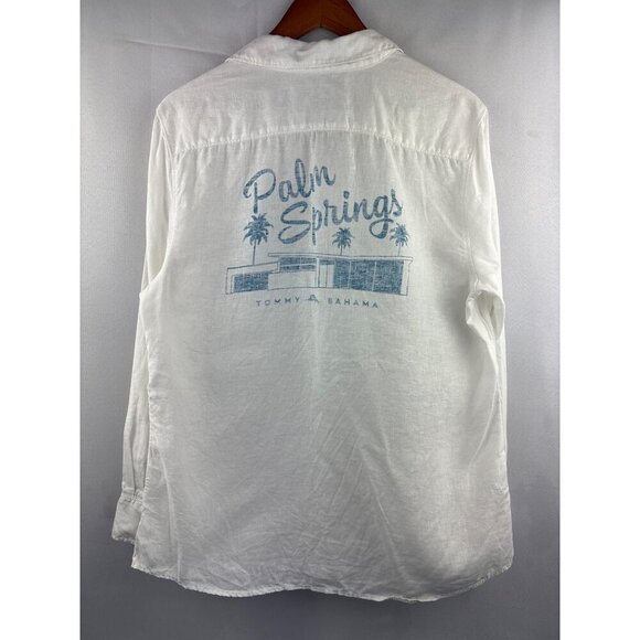 Tommy Bahama White Long Sleeve Button-Up Shirt M - Picture 3 of 8